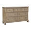 Commode classique 1 pièce avec 7 tiroirs et plateau à bijoux