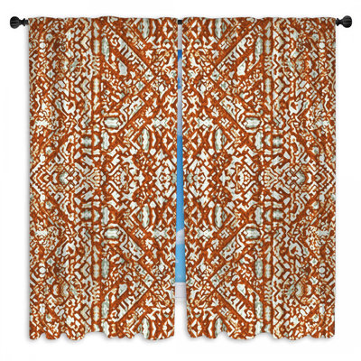 Rideaux de fenêtre à motif géométrique complexe obscurcissant et obscurcissant - 2 panneaux