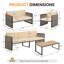 Ensemble de conversation pour patio 7 personnes avec table basse-123819547