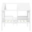 Lit simple mezzanine basse en bois avec deux fenêtres latérales-1986940312