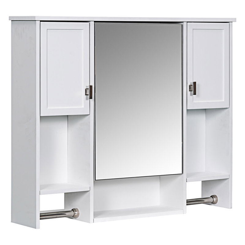 Armoire à pharmacie murale avec miroir, Blanc
