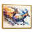 Toile avec cadre flottant or