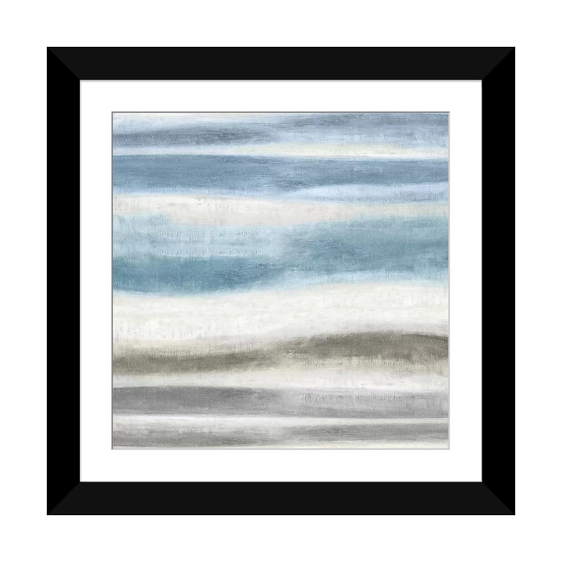 «Elevation I», reproduction sur toile, Papier d'art encadré noir, Blanc, H 16 po x l 16 po x P 1 po