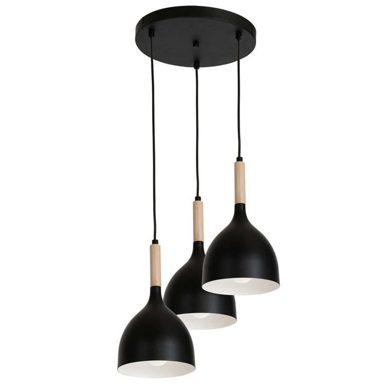 Neapolis 3 - Light Cluster Pendant, Black