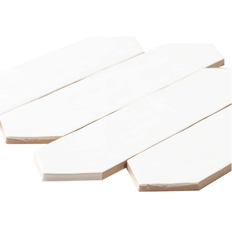 Tribeca-Talavera Picket 2.6"x13" Handmade Ceramic Tile Trim, White