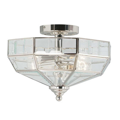 Everson Glass Semi Flush Mount