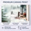 «Snowy Pine Tree Forest Path», ensemble d'art mural encadré 3 pins-129013232-129013235