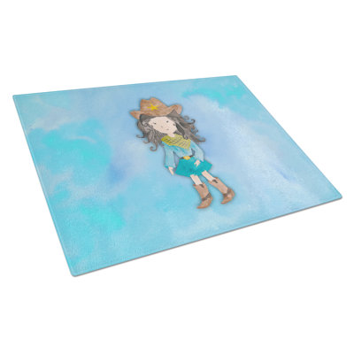 Planche à découper en verre trempé cowgirl en verre trempé caroline