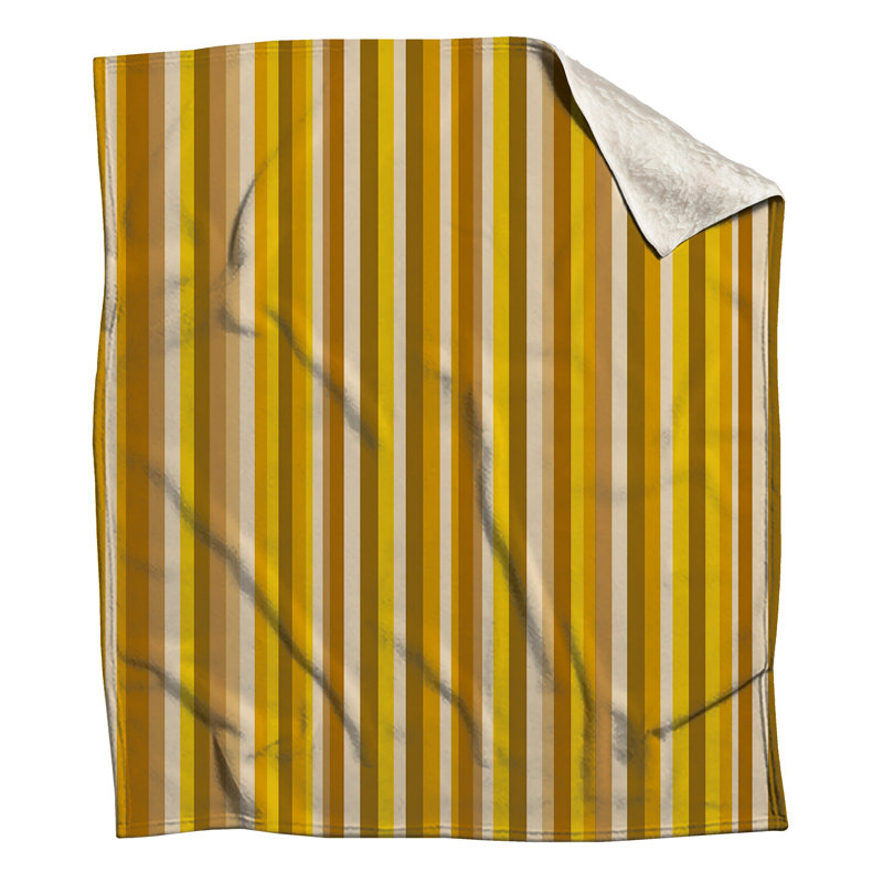 Jeté en molleton à rayures verticales - Jetés à motif pour canapés ou lits, 60in W x 80in H