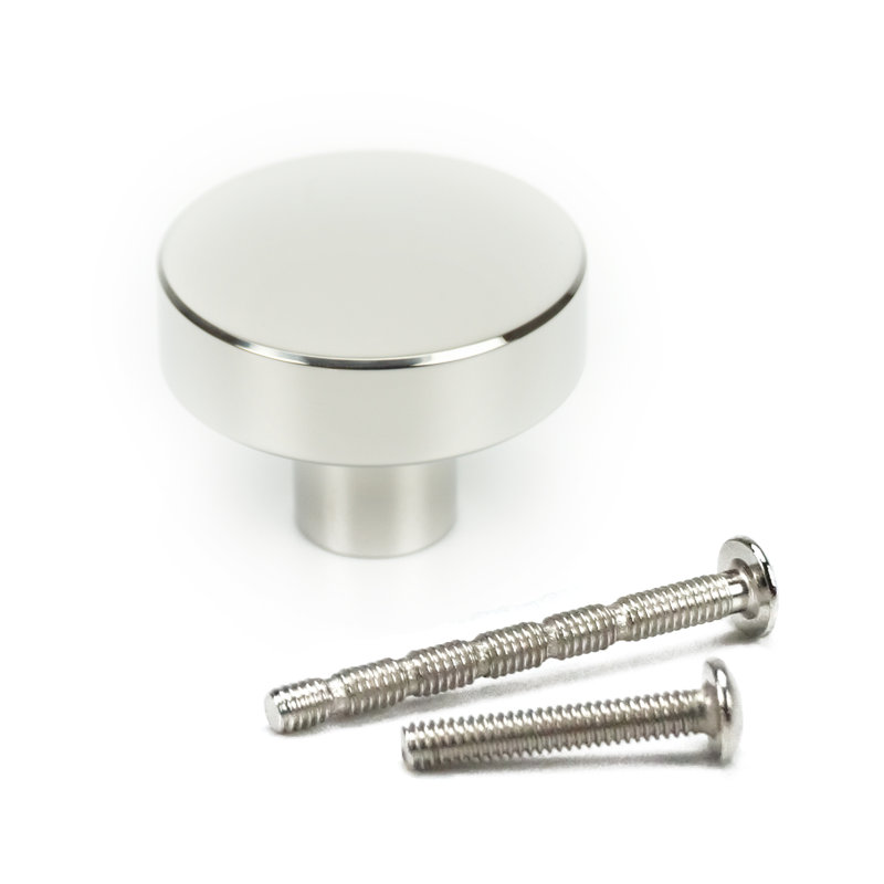 Ensemble de 1 poignée cylindrique cylindrique, Acier inoxydable poli
