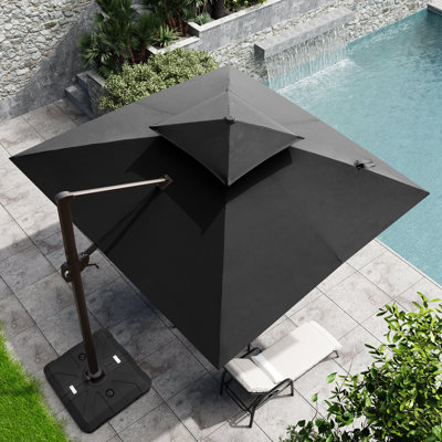 Parasol de patio en porte-à-faux 10 pi x 10 pi