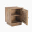 Mango Wooden 2 Shelved Double-Doored Cabinet Bedside Table/Side Table - Decorative Floral Lattice Design