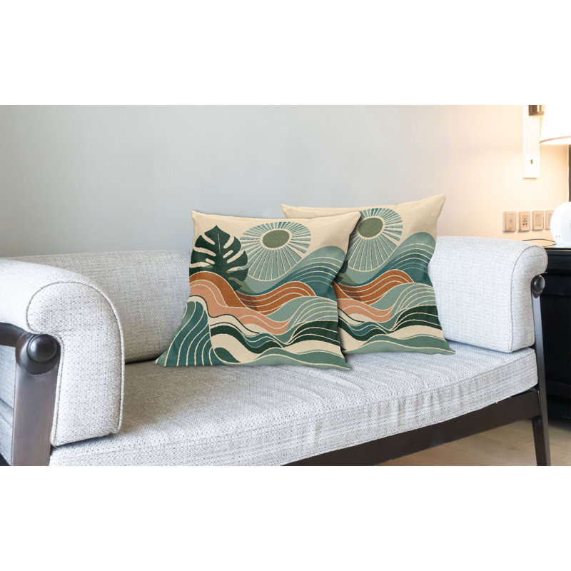Coussin décoratif réversible en tissu, H 16 po x l 36 po, Rectangle