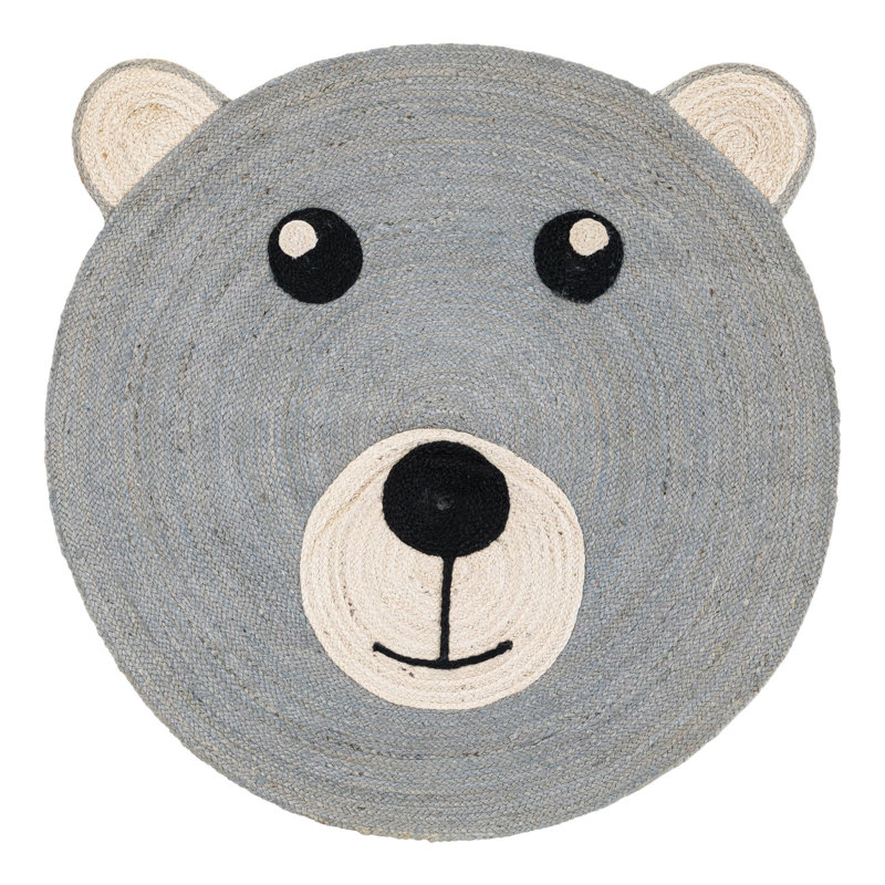 Kids Braided Jute Novelty Handmade Jute / Sisal Rug, Novelty 5'1" x 5'1"