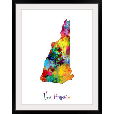 Francy «New Hampshire Map» par Abarca, impression