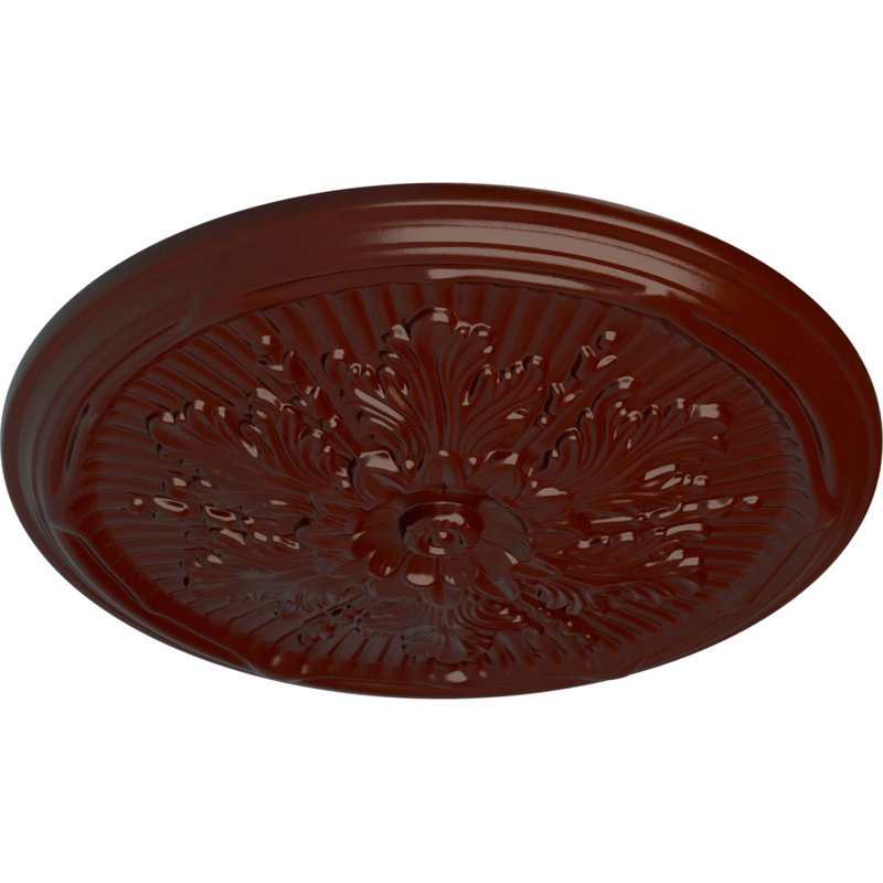 Médaillon de plafond Luton de 21 po x P 2 po (convient aux auvents jusqu'à 3 1/2 po), Acajou brossé