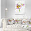 Coussin lombaire en aquarelle floral eustoma floral