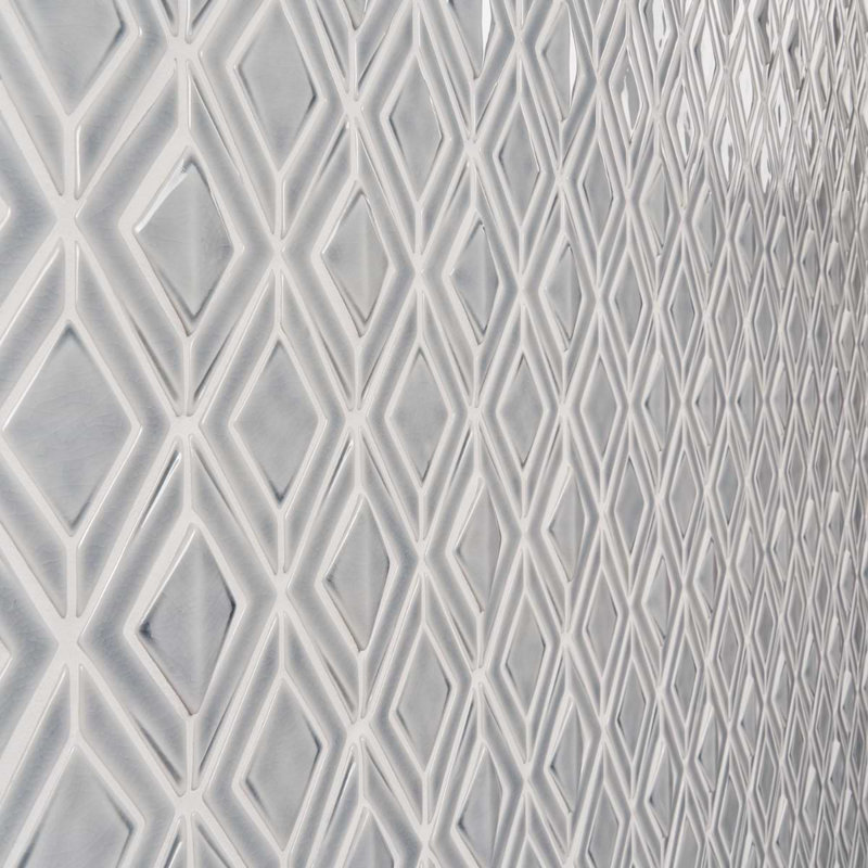 Nabi Jewel 3D Glossy Glass Mosaic Tile, Arctic Blue