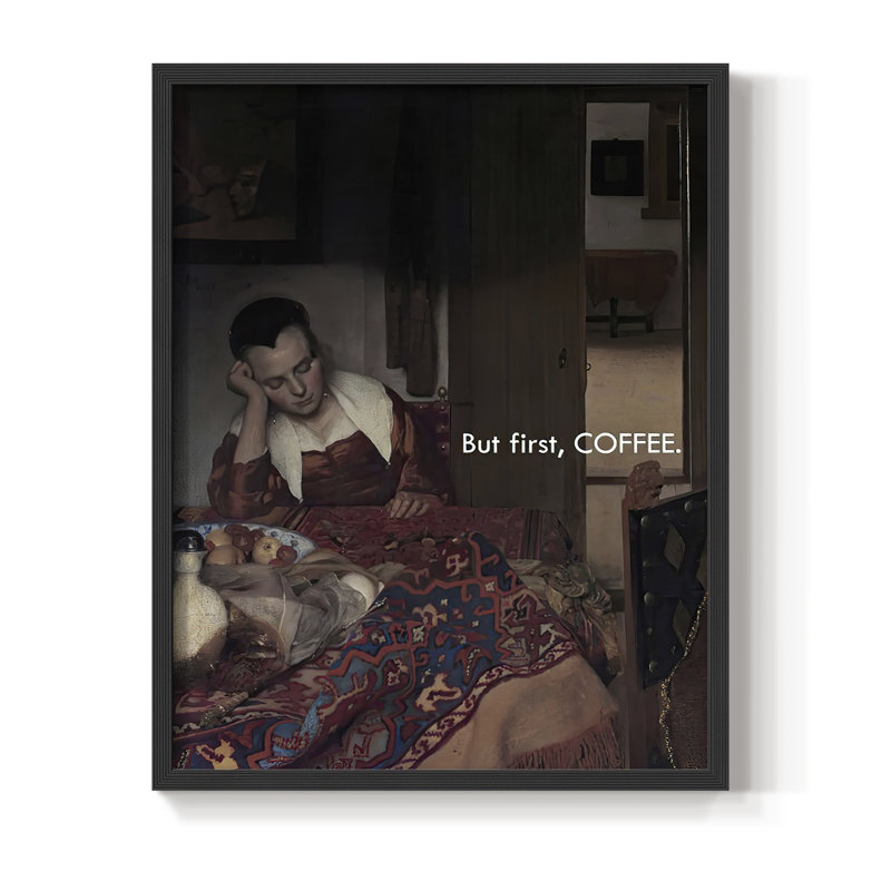 Masterful Snark - première impression encadrée café - bois massif, Noir, H 14 po x l 11 po