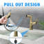 Robinet de vasque rétractable - Robinet de lavabo de salle de bain à un trou avec bec relevable et modes de jet doubles-118546123