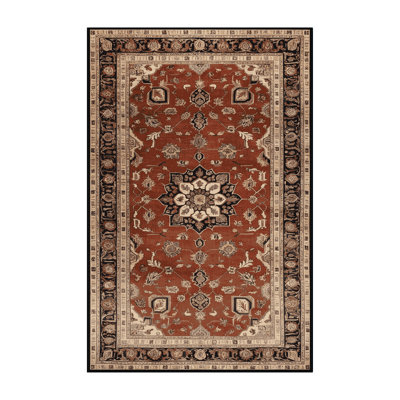 Machine Washable Persian Brown Area Rug