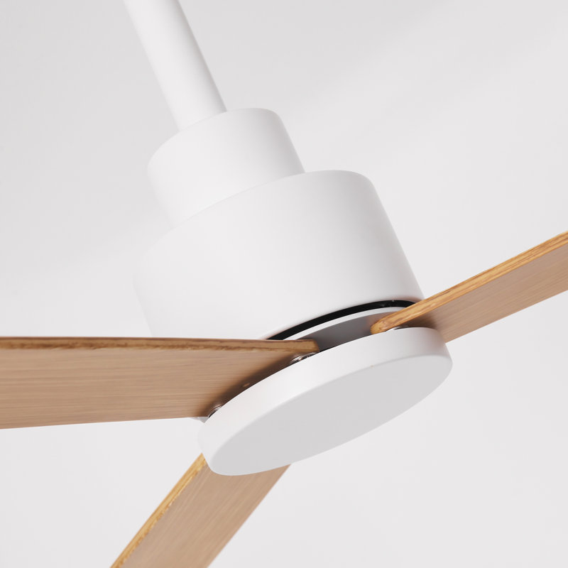 52" Kaleiyah 3 - Blade Propeller Ceiling Fan without Lights, Natural Wood