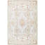 Hand-Knotted High-Quality Ivory and Green Area Rug