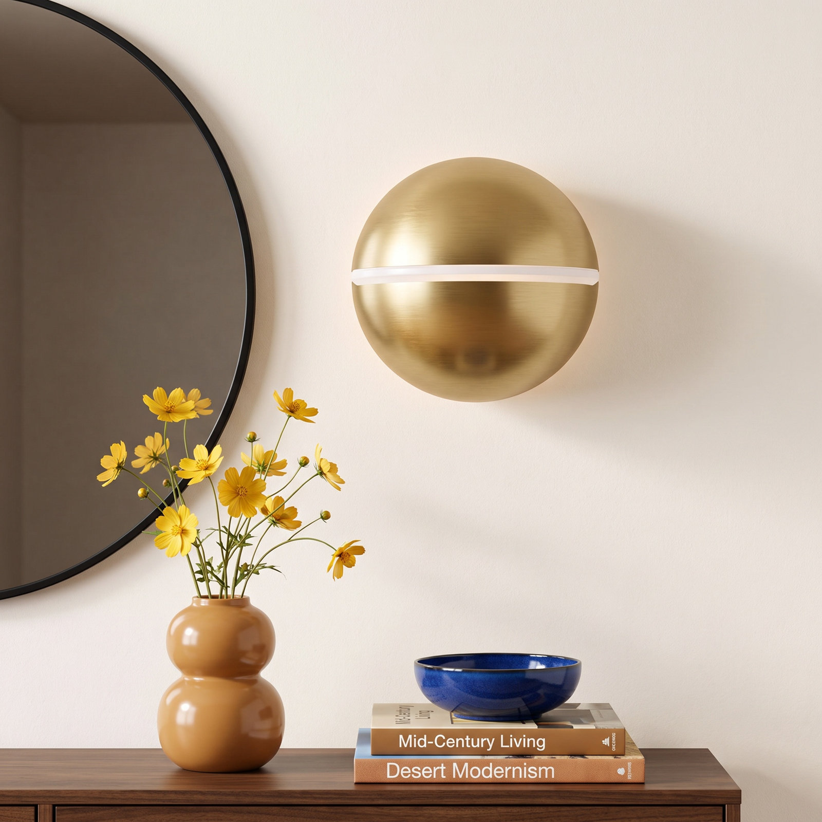 Rosalie Single Light Flush Mount Sconce, Midnight Black