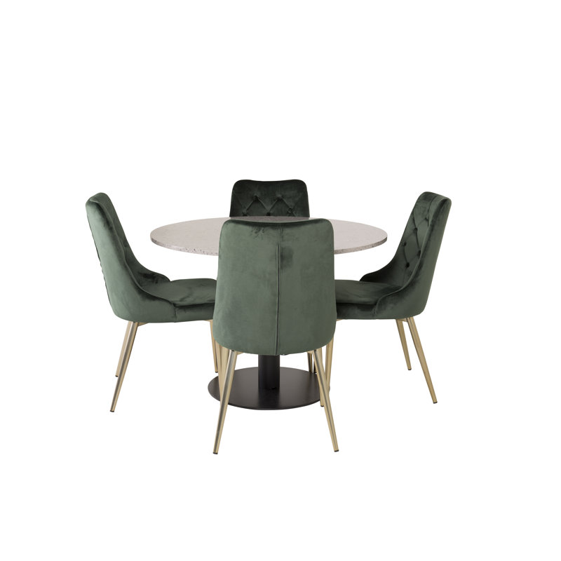 Withernsea 4 - Person Dining Set, Green