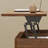 Revolving and height-adjustable coffee table