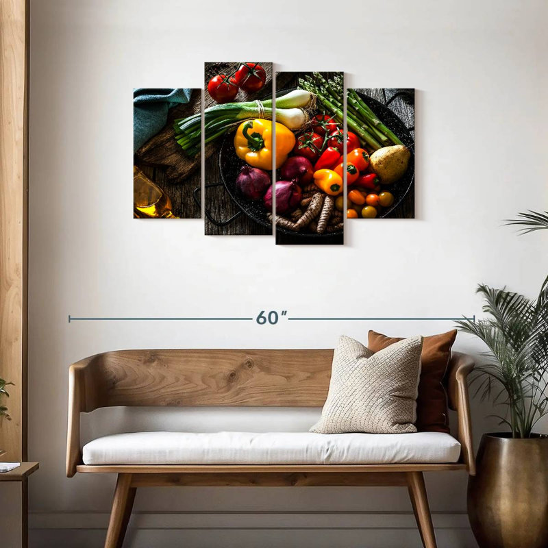 Poêle Yarlin avec légumes, H 27 po x l 43 po
