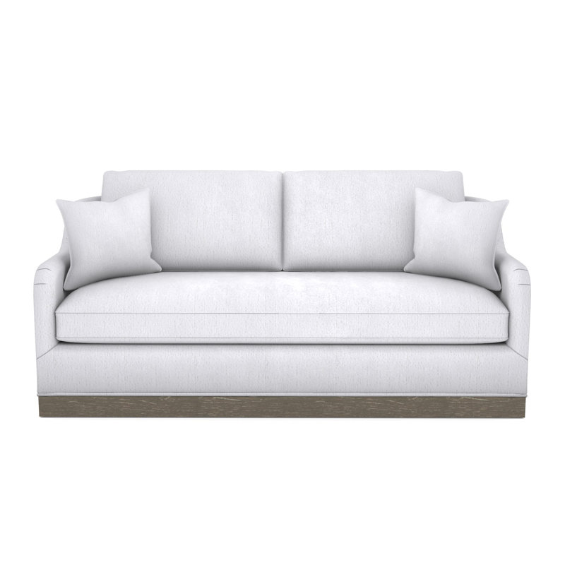Fisher Plinth Base Bench Seat Mid Sofa, Hampton, Navada Snow