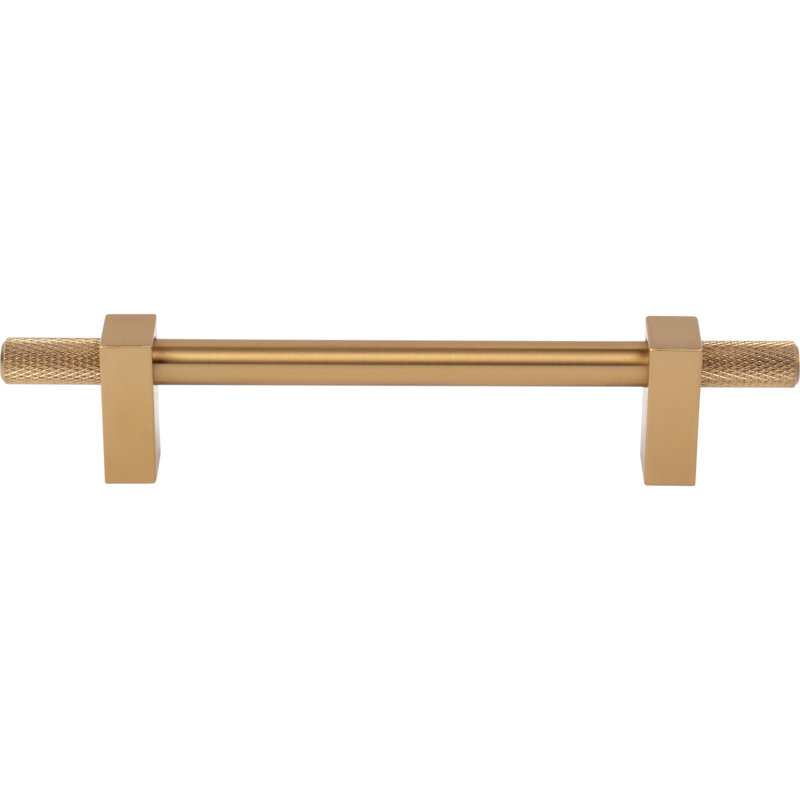 Larkin 4 Knurled Ends Bar Pull, Satin Bronze, 3 3/4"