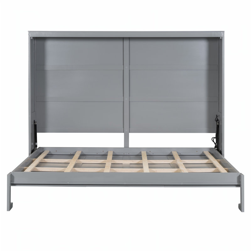 Queen Size Murphy Bed Wall Bed with Space-Saving Design and Comfortable Mattress Support for Small Apartments and Studios