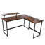 L-Shaped Metal Base Computer Desk