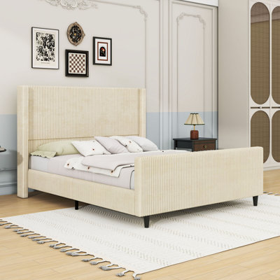 Upholstered Bed Frame with Headboard