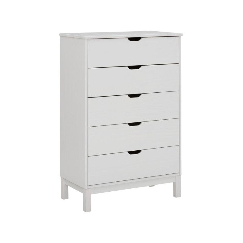 Eisenhauer Solid Wood 76 cm W Chest of 5 Drawers, White