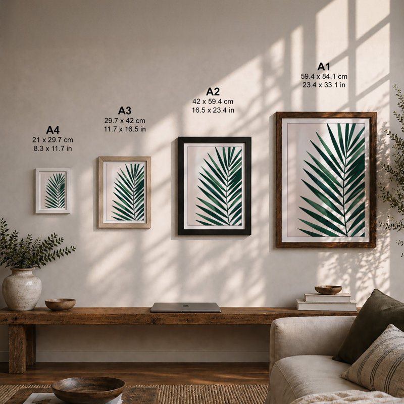 Single Palm Frond Botanical - Print, Unframed, A1 - 84.1 x 59.4 cm