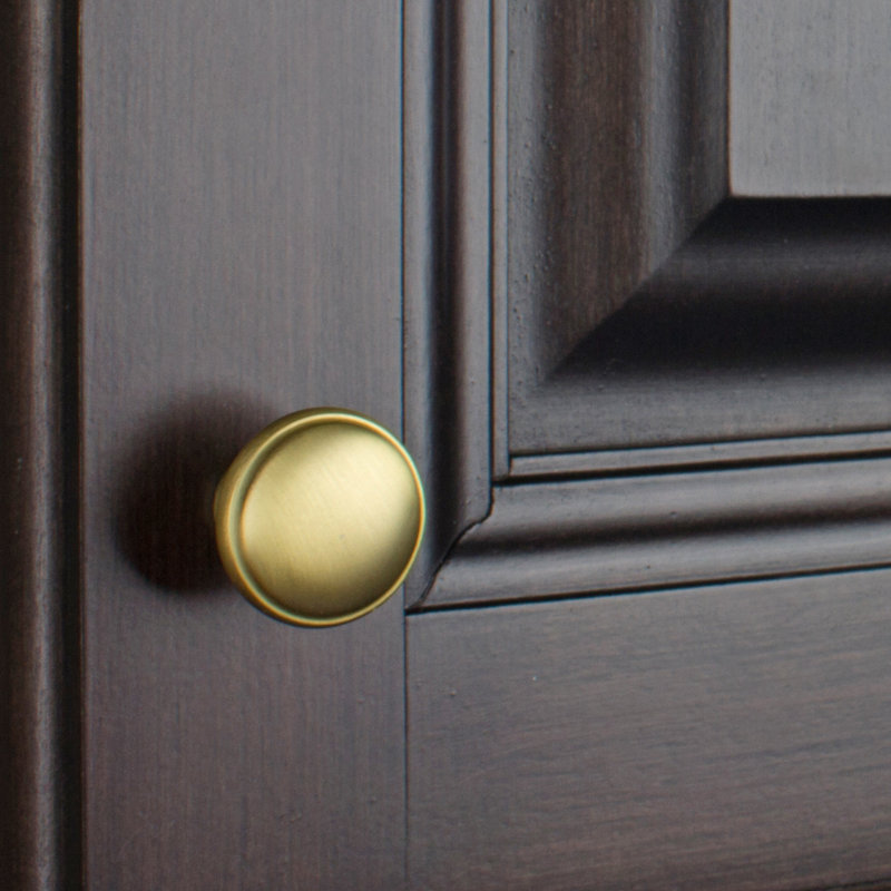 1 1/8" Diameter Mushroom Knob Multipack, Satin Gold