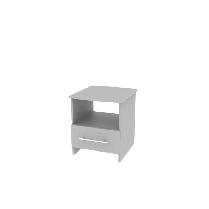 Fully Assembled Levine Side Table with Storage, Grey