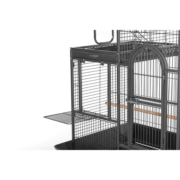 Grand luxe Bird Cage avec support de roulement de pivotement