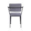 Ensemble de 2 chaises de salle à manger en tissu gris et gris anthracite Cargo