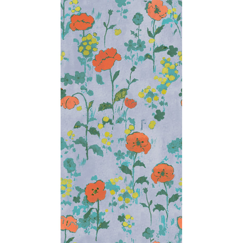 Paule Marrot Floral Wallpaper Double Roll, Periwinkle