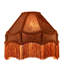 19cm H Fabric Empire Lamp Shade ( Slip-On ) in Brown