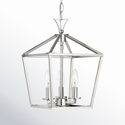 Hastings 3-Light Lantern Geometric Chandelier