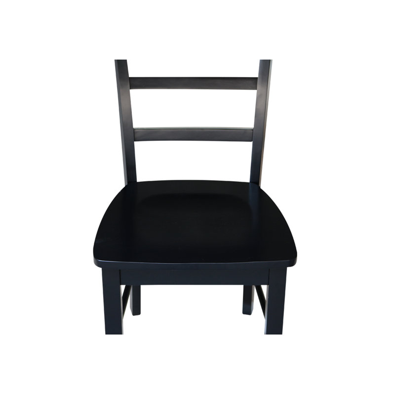 Klynn Solid Wood Dining Chair, Black