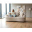 Canapé incurvé 65,35 po avec coussins à ressorts ensachés pour siège moelleux, petit espace avec 3 coussins décoratifs, sans assemblage, beige-323807608