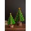  Ensemble de 2 décorations d'arbre de Noël en métal peint
