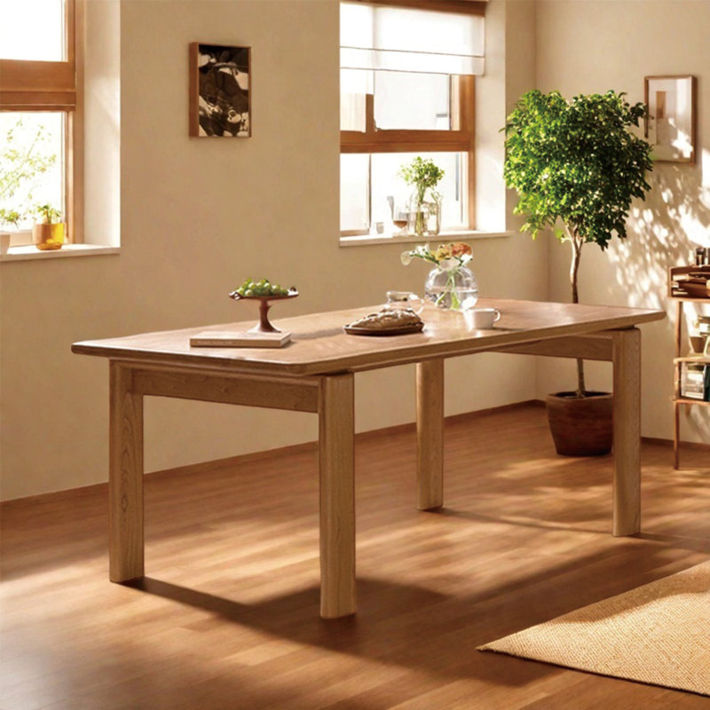 Table de salle à manger en bois massif avec confort et qualité, H 29,92 po x L 62,99 po x l 33,46 po