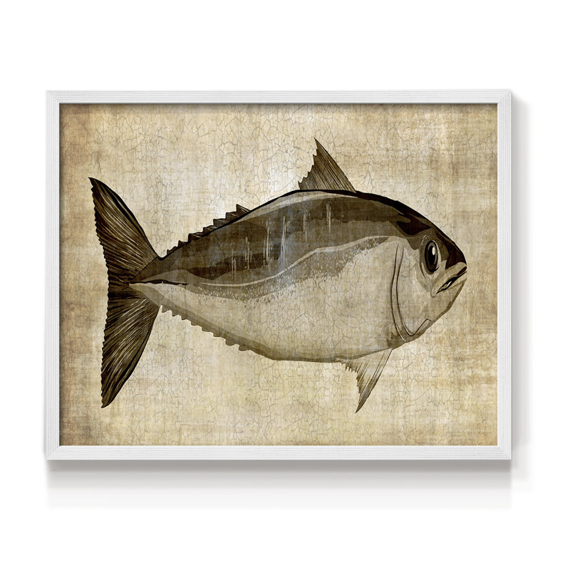«Big Catch I», reproduction encadrée, H 22 po x l 28 po, Blanc